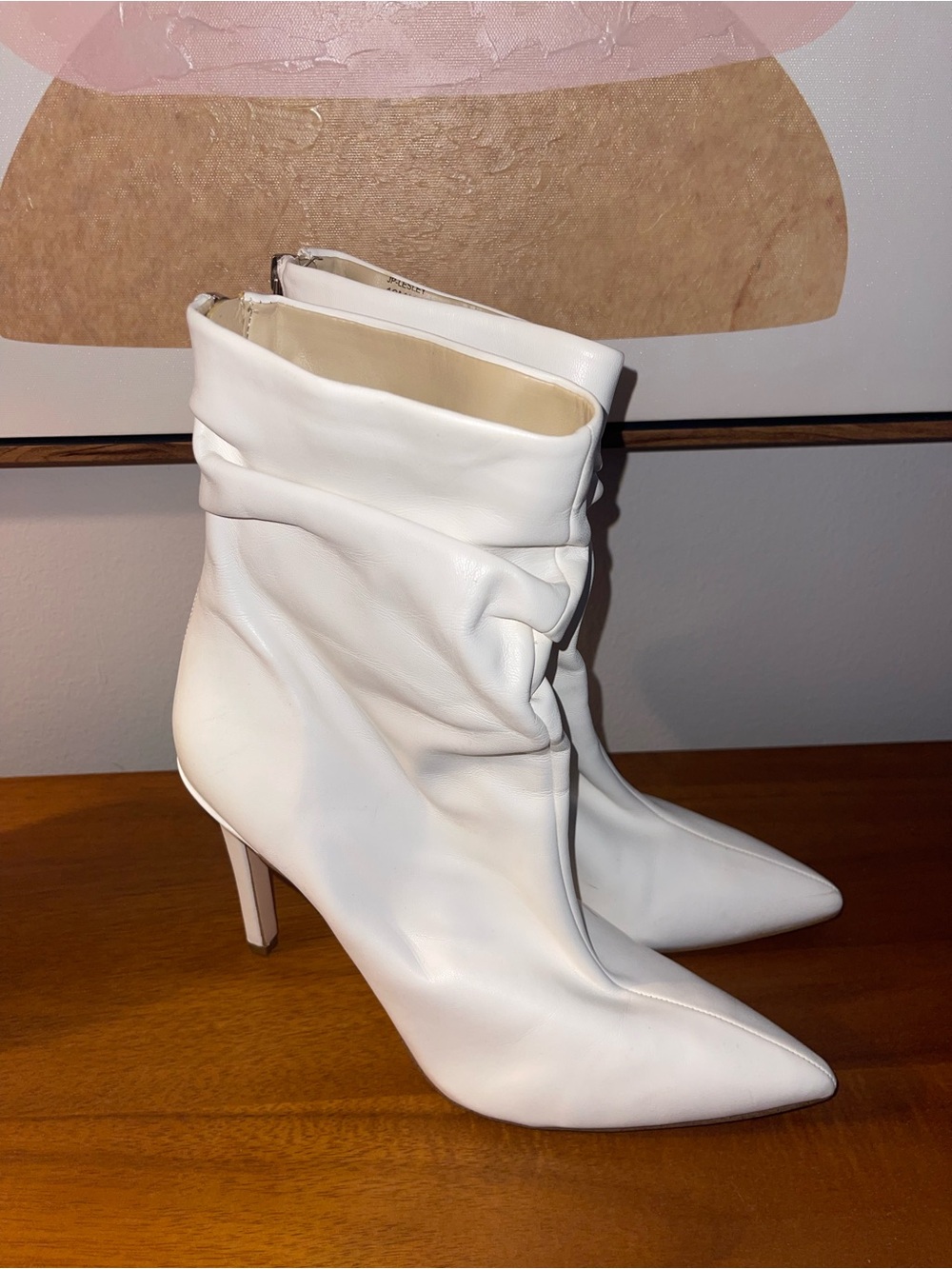 Jessica Simpson White Pointed-Toe Slouch Ankle Boots - Women